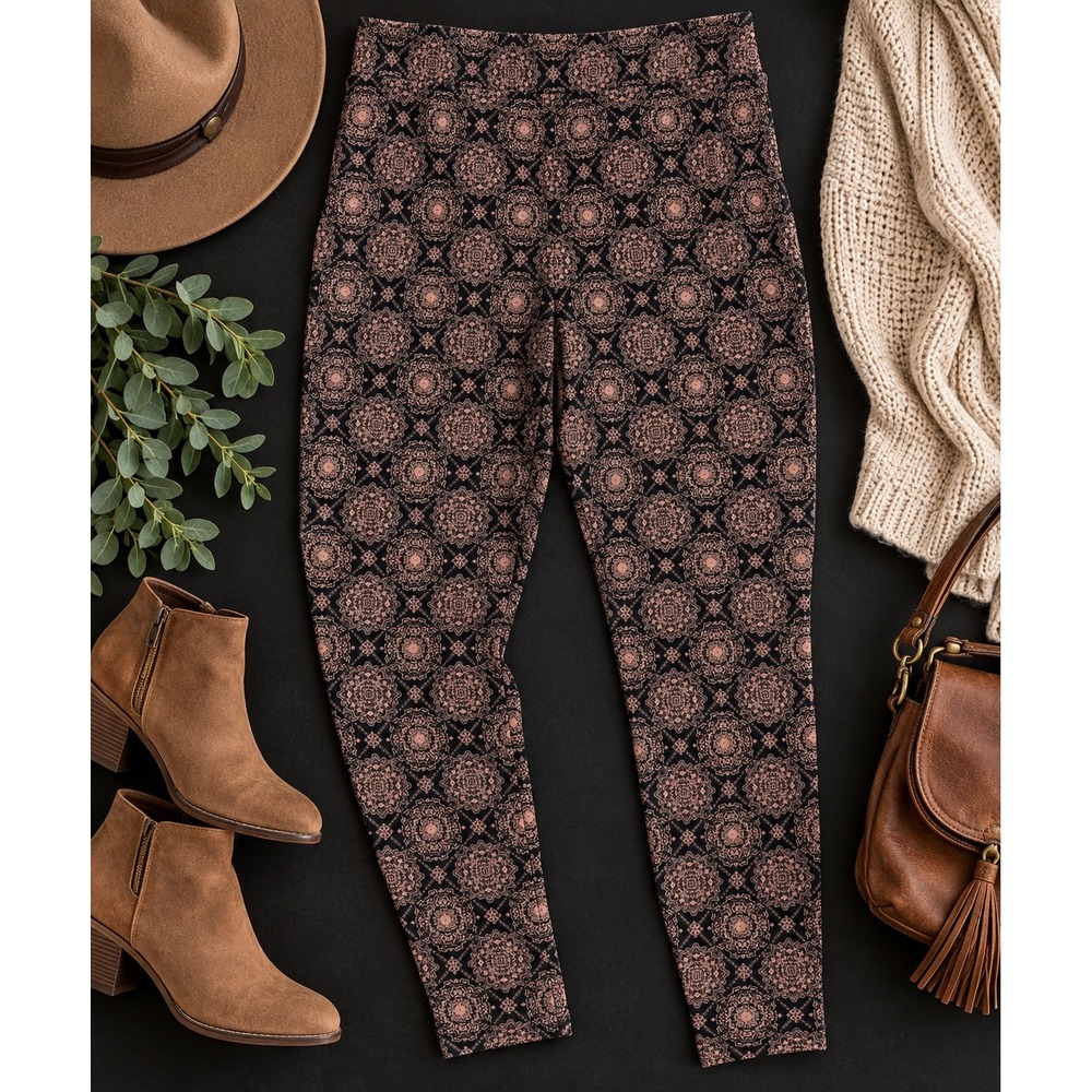 Torrid 2X Leggings Black Dusty
Rose Medallion Boho Whimsigoth
Festival stretch